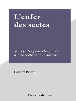 cover image of L'enfer des sectes